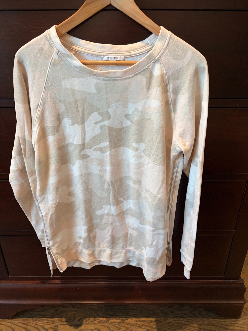 Stella & Dot Soft Cream Camo Top